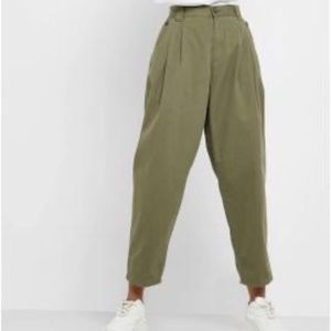 Topshop High Waist Green Pants size 12